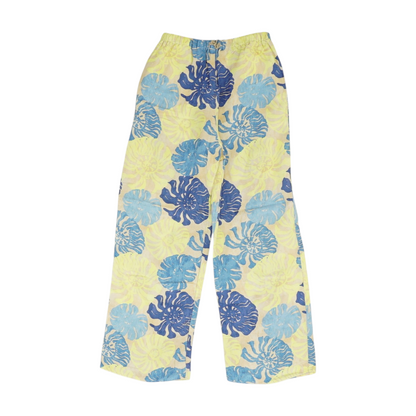 Beige Print Active Pants