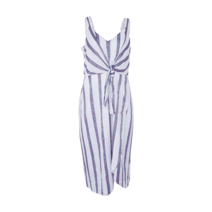 White Striped Midi Dress