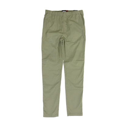 Green Solid Casual Pants