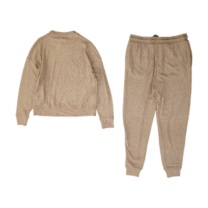 Brown Solid Pajama Set