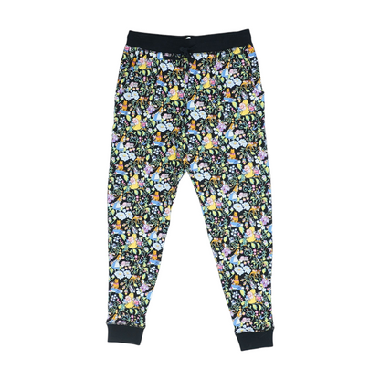 Black Graphic Pajama Bottom
