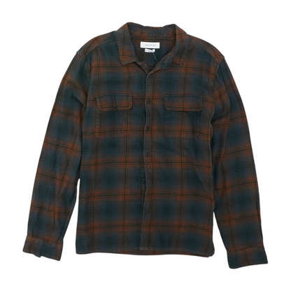 Brown Plaid Flannel Button Down