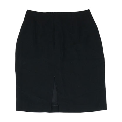 Black Solid Midi Skirt