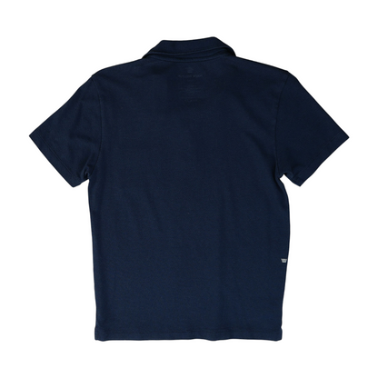 Navy Solid Short Sleeve Polo