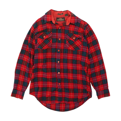 Vintage Red Plaid Flannel Button Down