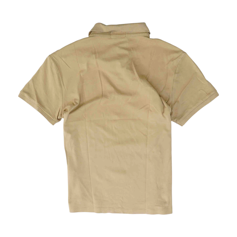 Tan Solid Short Sleeve Polo