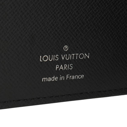 Black Multiple Wallet in Taiga Leather