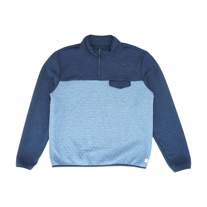 Navy Color Block 1/4 Zip Pullover