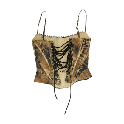 Brown Animal Print Blouse