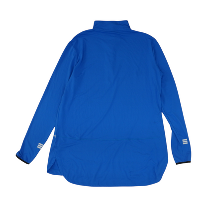 Blue Solid 1/4 Zip Pullover