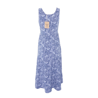 Blue Floral Midi Dress