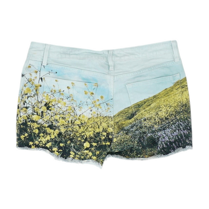 Multi Graphic Denim Shorts