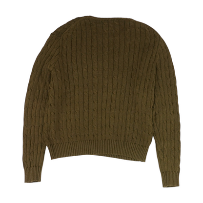Olive Solid Pullover Sweater