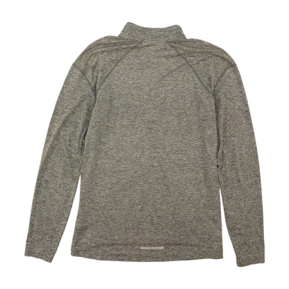 Gray Solid 1/4 Zip Pullover