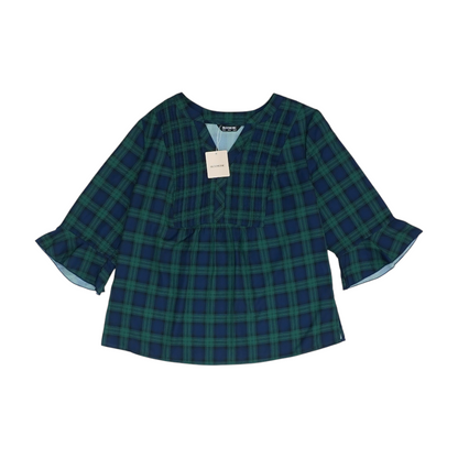 Green Plaid Blouse