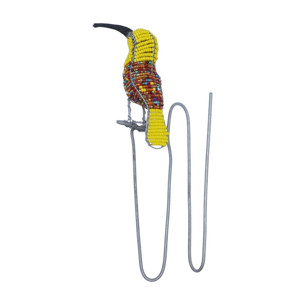 Handcrafted Beaded Bird – Image 1