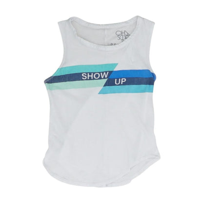White Color Block Tank
