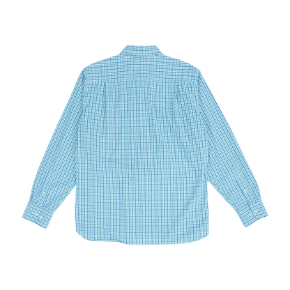 Blue Plaid Long Sleeve Button Down