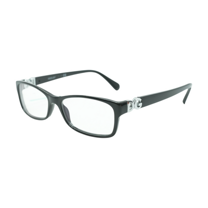 Black DG 3228 Rectangle Prescription Eyewear