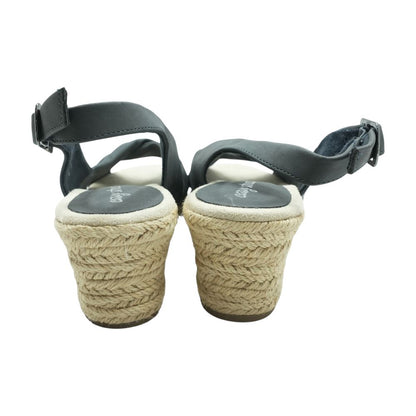 Black Wedged Sandals