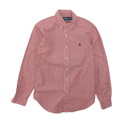 Red Striped Long Sleeve Button Down