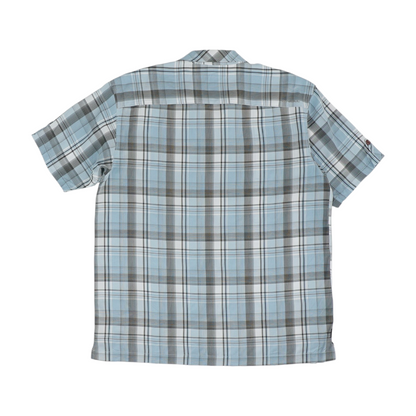 Blue Plaid Short Sleeve Button Down