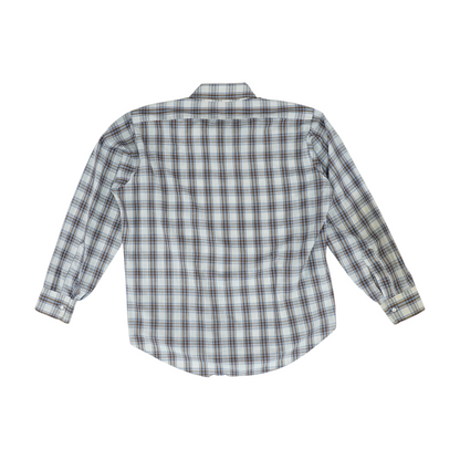 Vintage White Check Long Sleeve Button Down