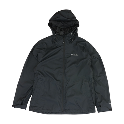 Black Solid Rain Jacket