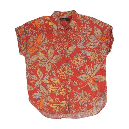 Red Floral Button Down