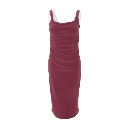 Maroon Midi Dress
