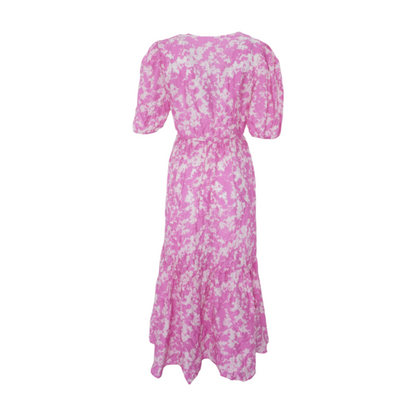 Pink Print Midi Dress