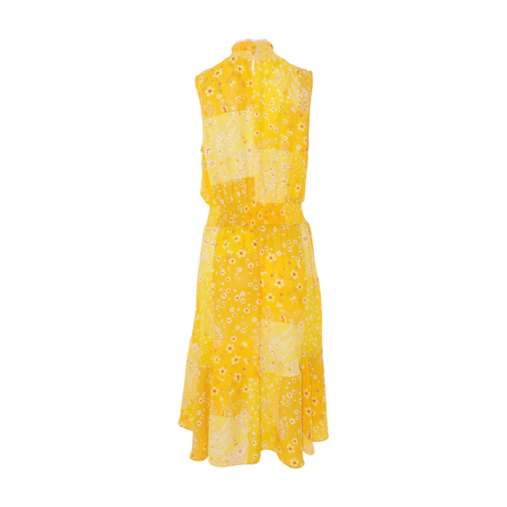 Yellow Floral Midi Dress