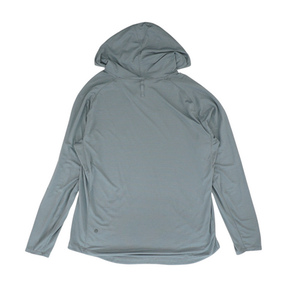 Gray Solid Hoodie Pullover
