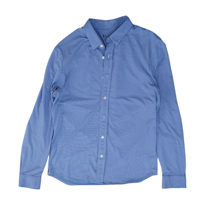 Blue Plaid Long Sleeve Button Down