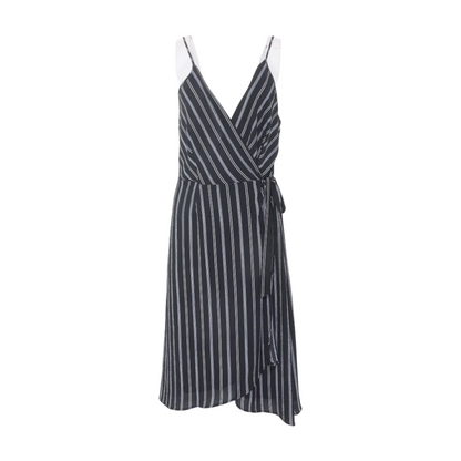 Black Striped Midi Dress