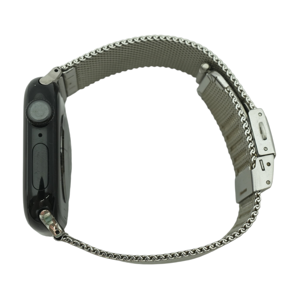 42mm Series 11 Black Smartwatch Silver Band M/L