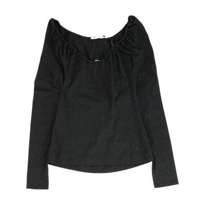Black Solid Knit Top