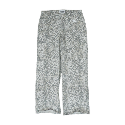 Gray Animal Print Bootcut Jeans