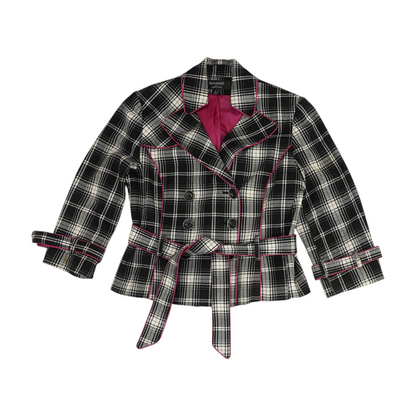 Black Plaid Blazer