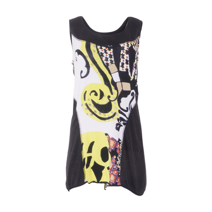 Black Graphic Mini Dress