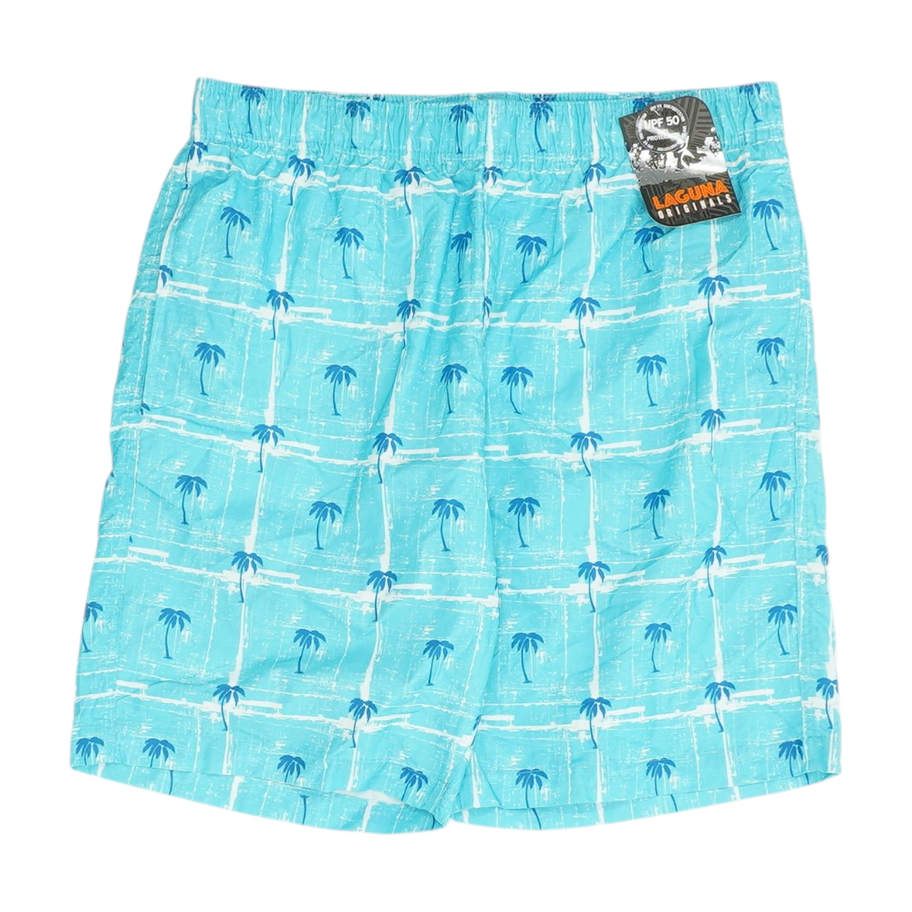 Blue Abstract Swim Bottom