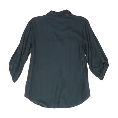 Black Solid Button Down