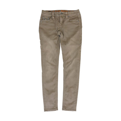 Brown Mid Rise Skinny Leg Jeans