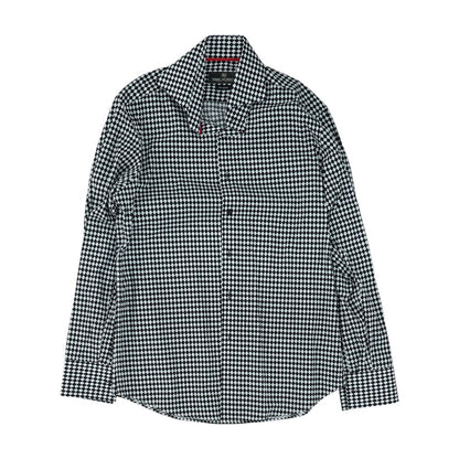 White Check Long Sleeve Button Down