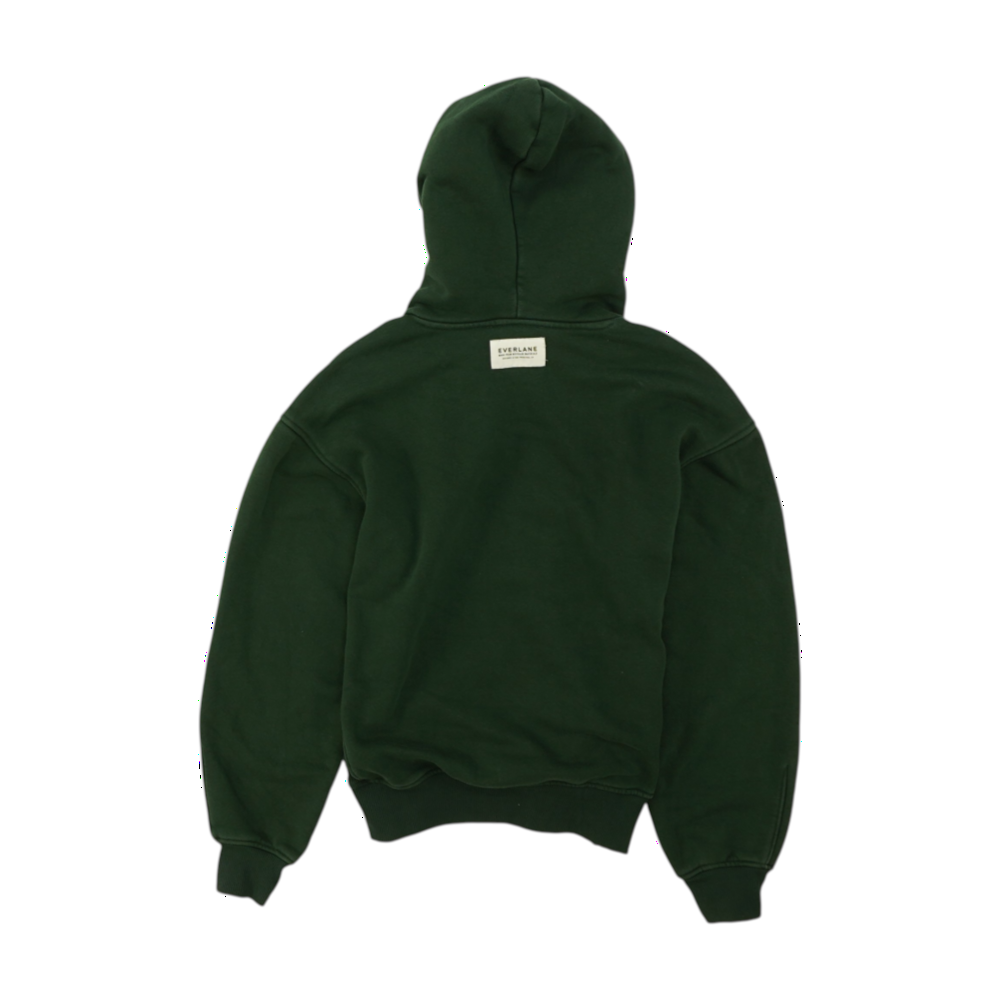 Green Solid Hoodie Pullover