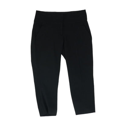 Black Solid Capri Pants