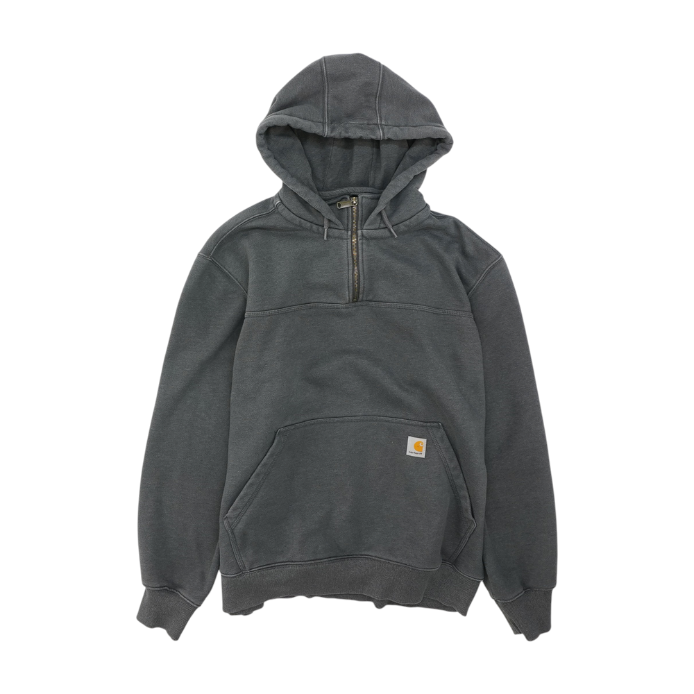Gray Solid 1/4 Zip Pullover