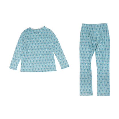 Blue Print Pajama Set