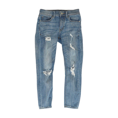 Blue Solid Low Rise Skinny Leg Jeans