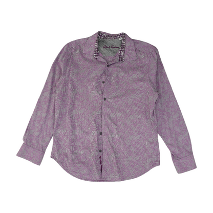 Magenta Striped Long Sleeve Button Down